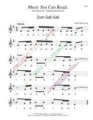 Click to enlarge: "Zum Gali Gali," Beats Format