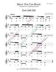 Click to Enlarge: "Zum Gali Gali," Pitch Number Format
