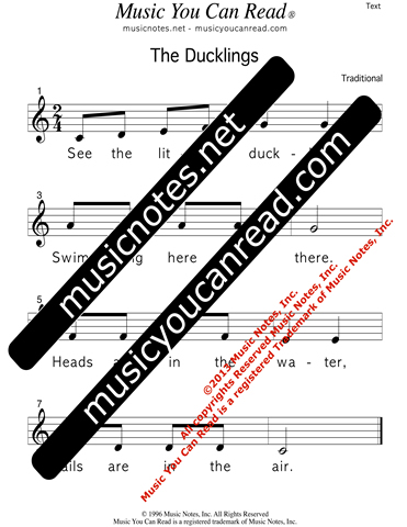 "The Ducklings" Text Format