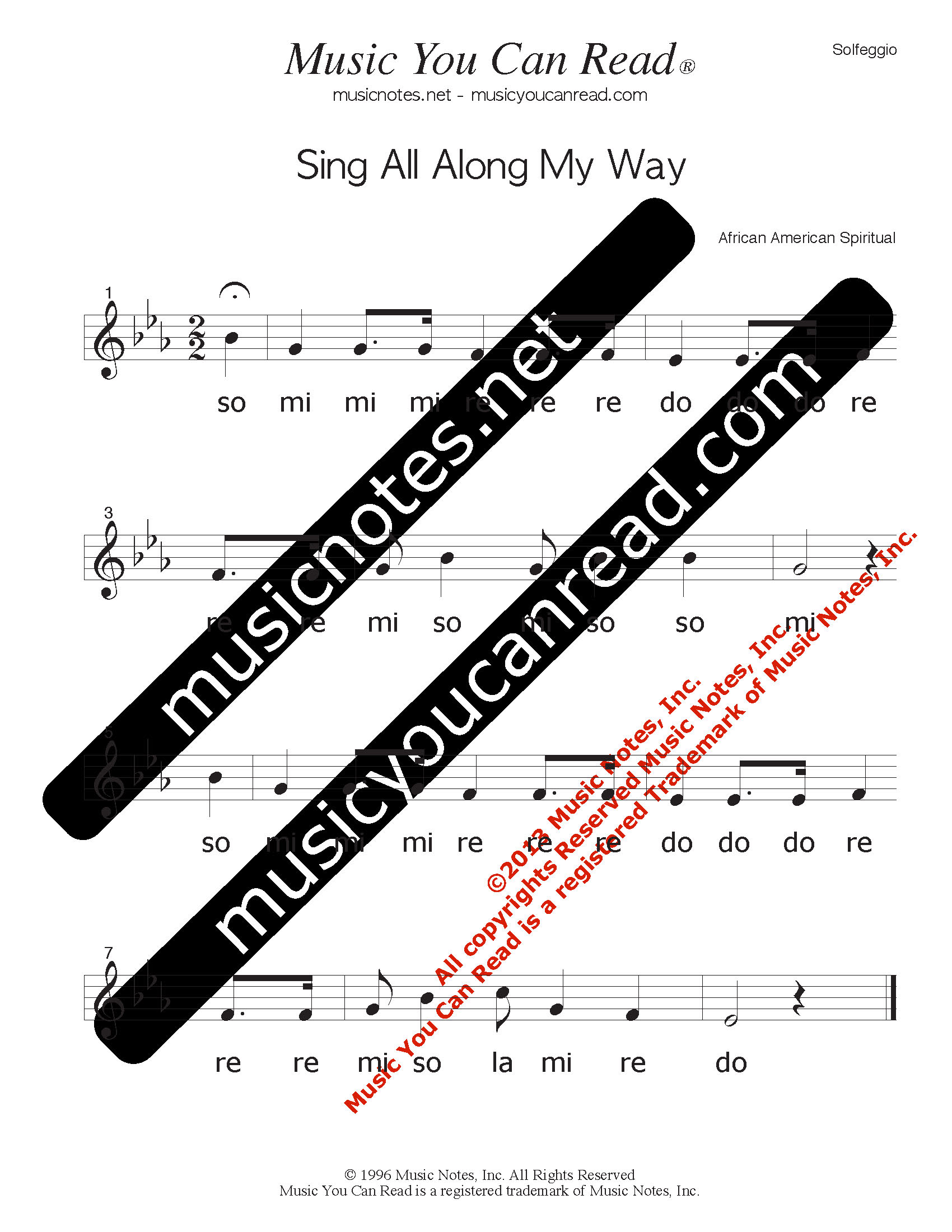 All Along - sheet music