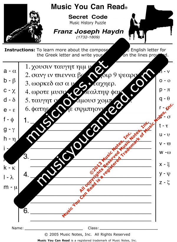 Secret Code - Franz Joseph Haydn