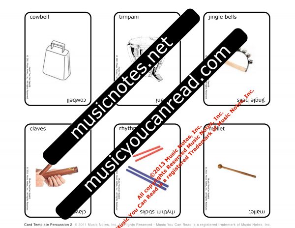 Playing Cards - Percussion Instruments #3