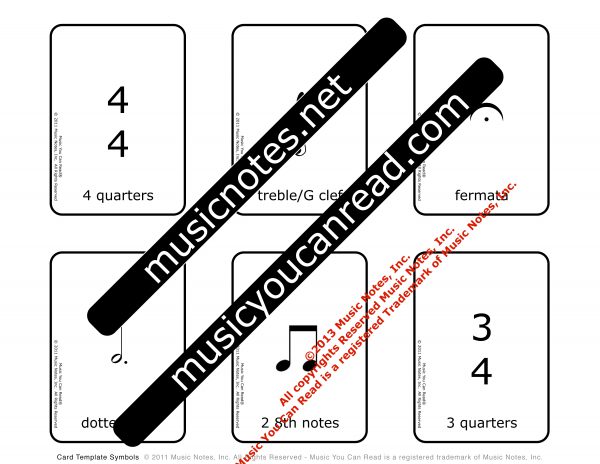 Flash Cards - Music Symbols #2