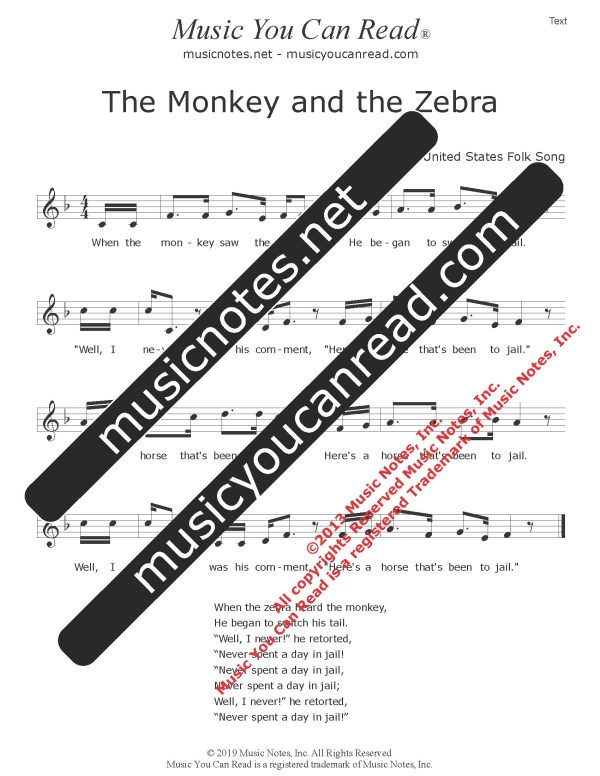 Monkey and the Zebra, The