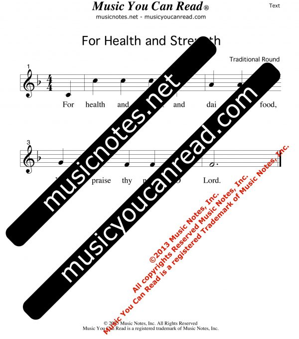 For Health and Strength