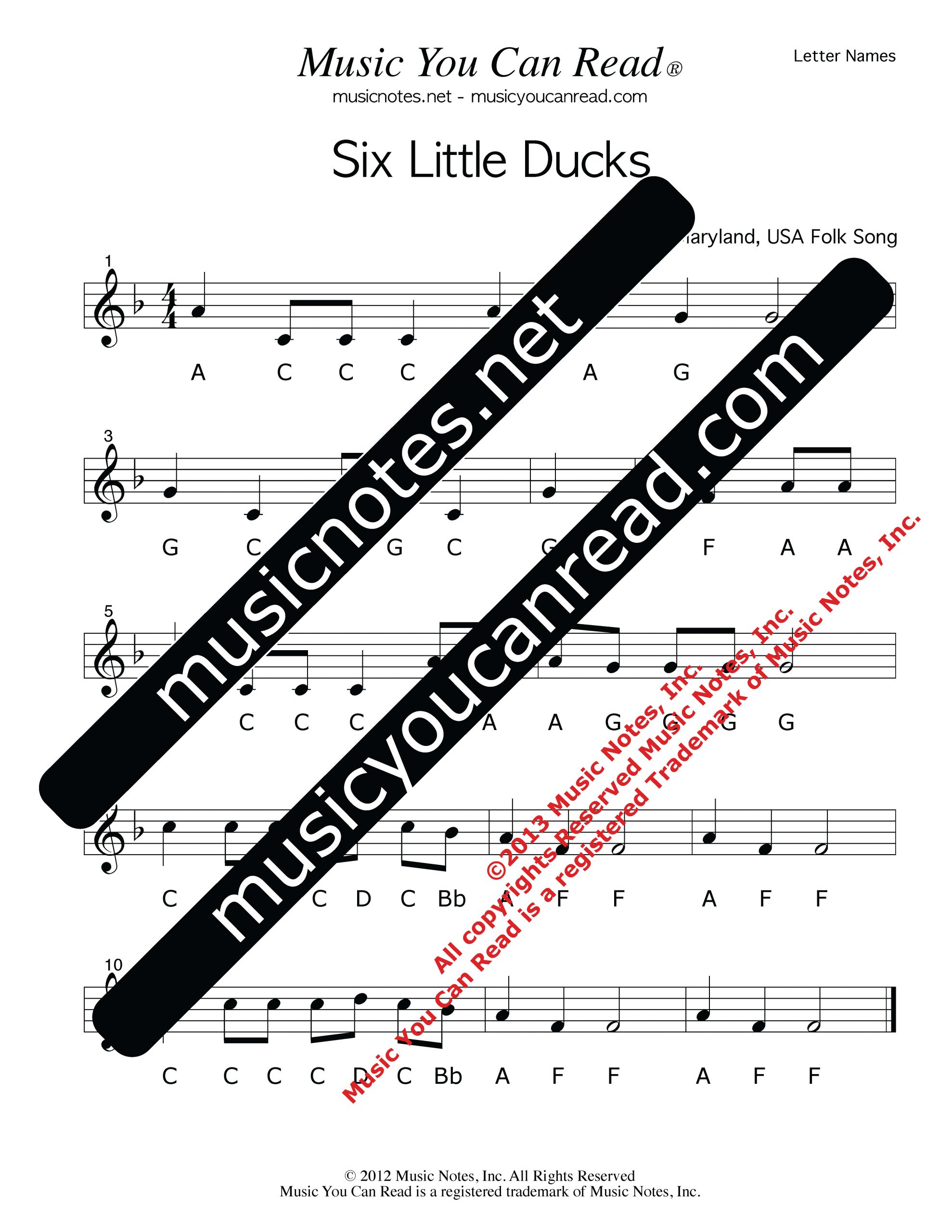 Six Little Ducks 