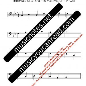 Intervals of a 3rd - F clef