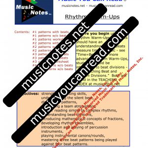 Rhythm Warm-ups 1-7 with worksheets
